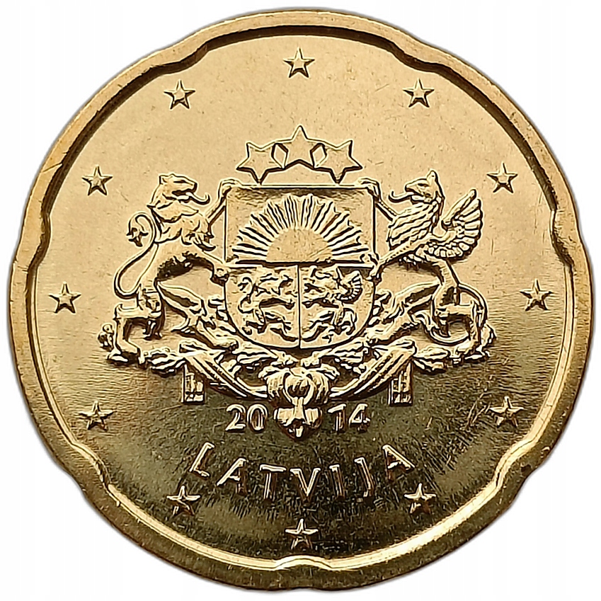 ŁOTWA 20 EURO CENTS 2014 MENNICZA