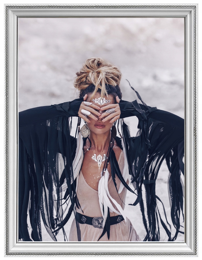 

Ramka Janek na zdjęcie 21x29,7 biało srebrna