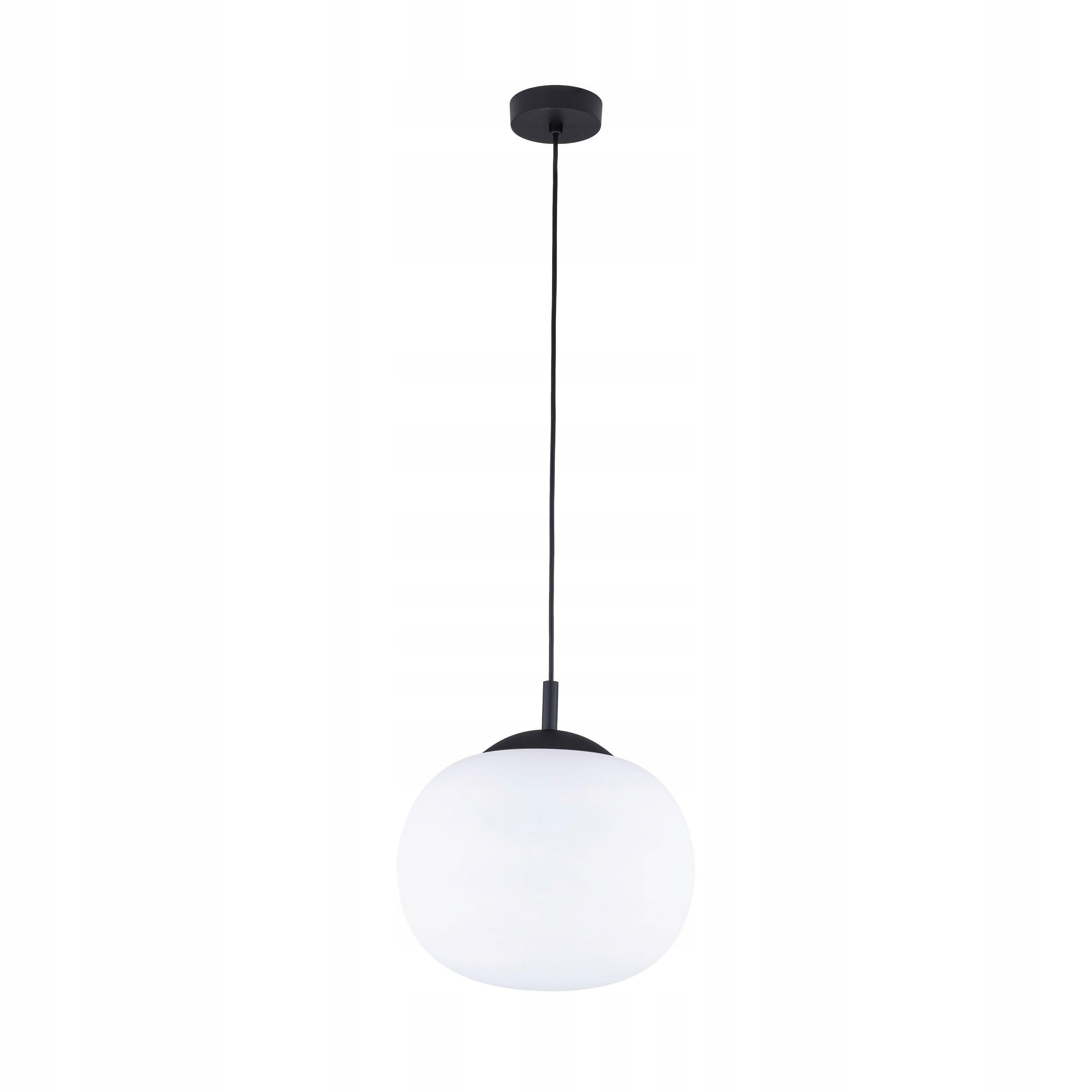 Závesná lampa Vibe čierna biela sklenená 1xE27 30 cm stropná do obývacej izby