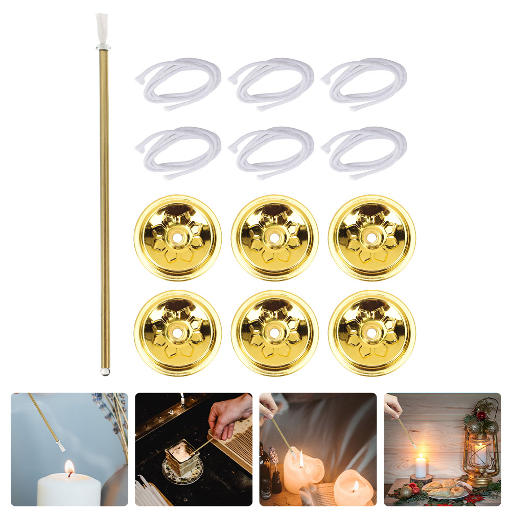 Stojak do lampy naftowej z knotem i olejem parafinowym Liczba elementów w zestawie 1 szt.