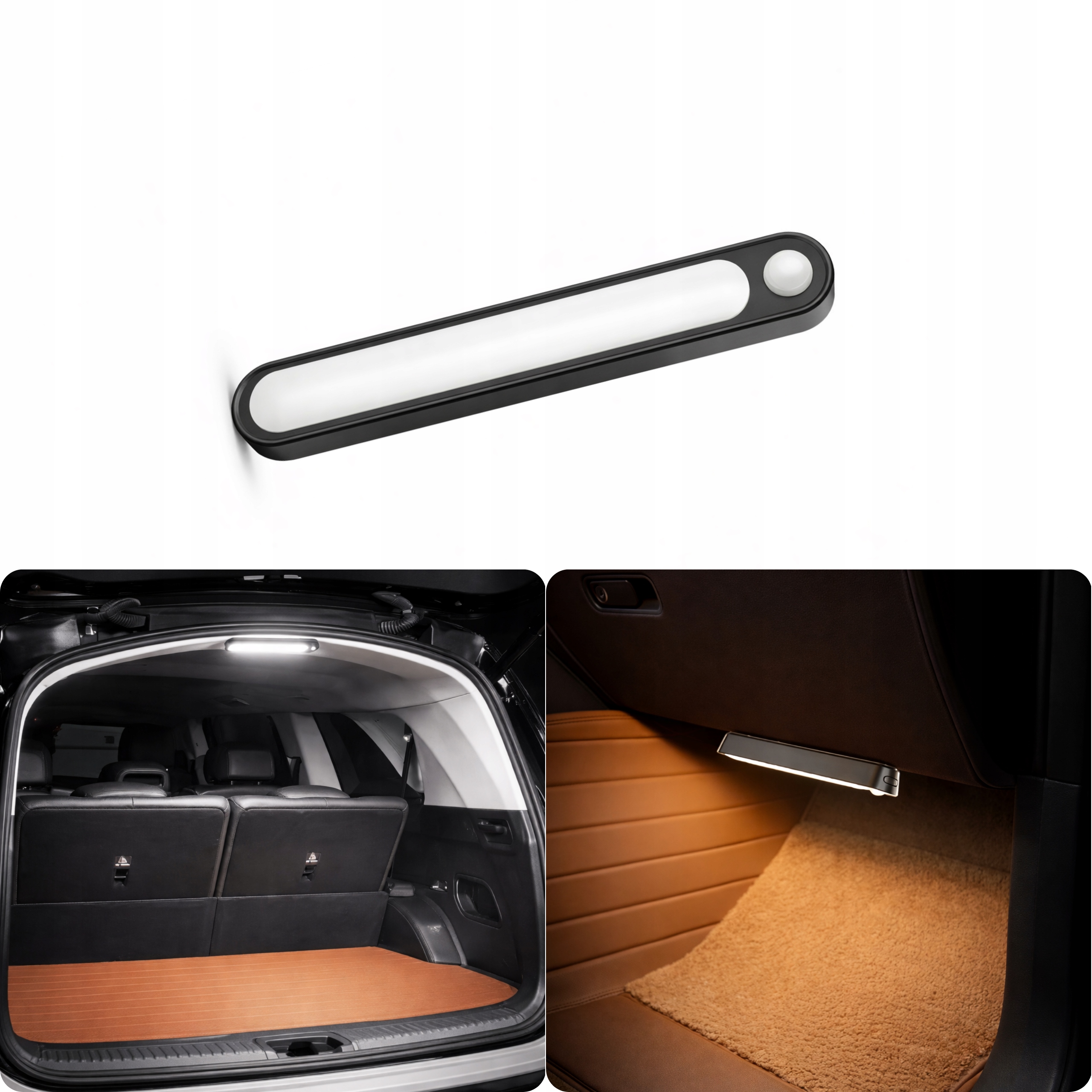 LAMPA LED BAGAŻNIKA SAMOCHODOWEGO CZUJNIK RUCHU USB AUTO SUV VAN BEZ KABLI