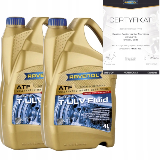 RAVENOL ATF T-ULV FLUID 8L - OLEJ PRZEKŁADNIOWY VW G 053 001 A2