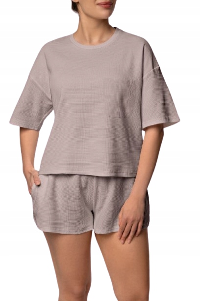 Mona Dámské bavlněné pyžamo Cozy shortsleeve starorůžová, velikost 5XL