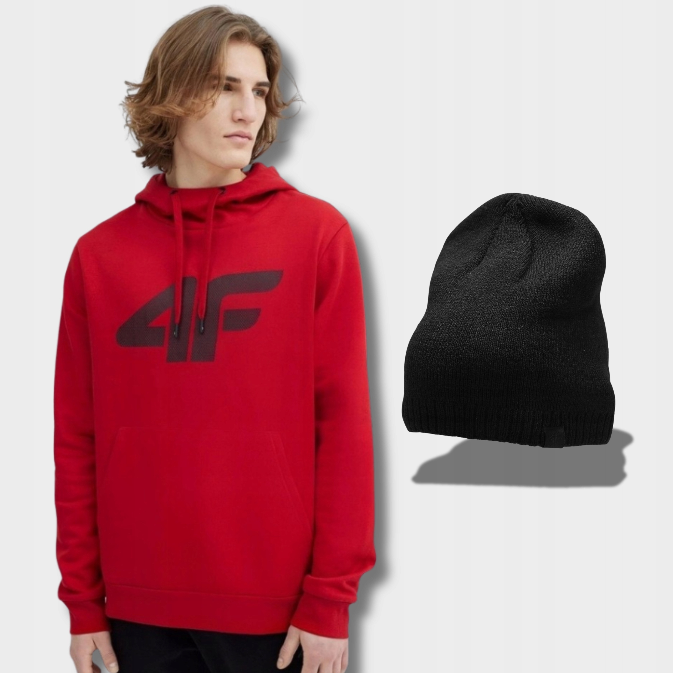 Pánská Mikina S Kapucí Kapucí 4F Sportovní Tepláková Souprava M Čepice Bonus