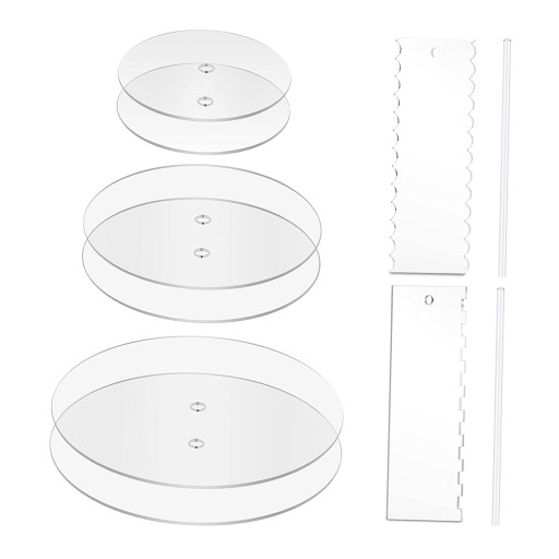 Akrylová kulatý sada disků na těsto