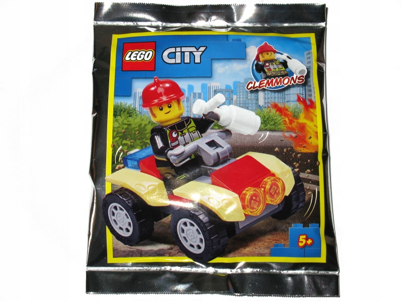 Lego City 952009, Figurka Strażak w quadzie, cty1105