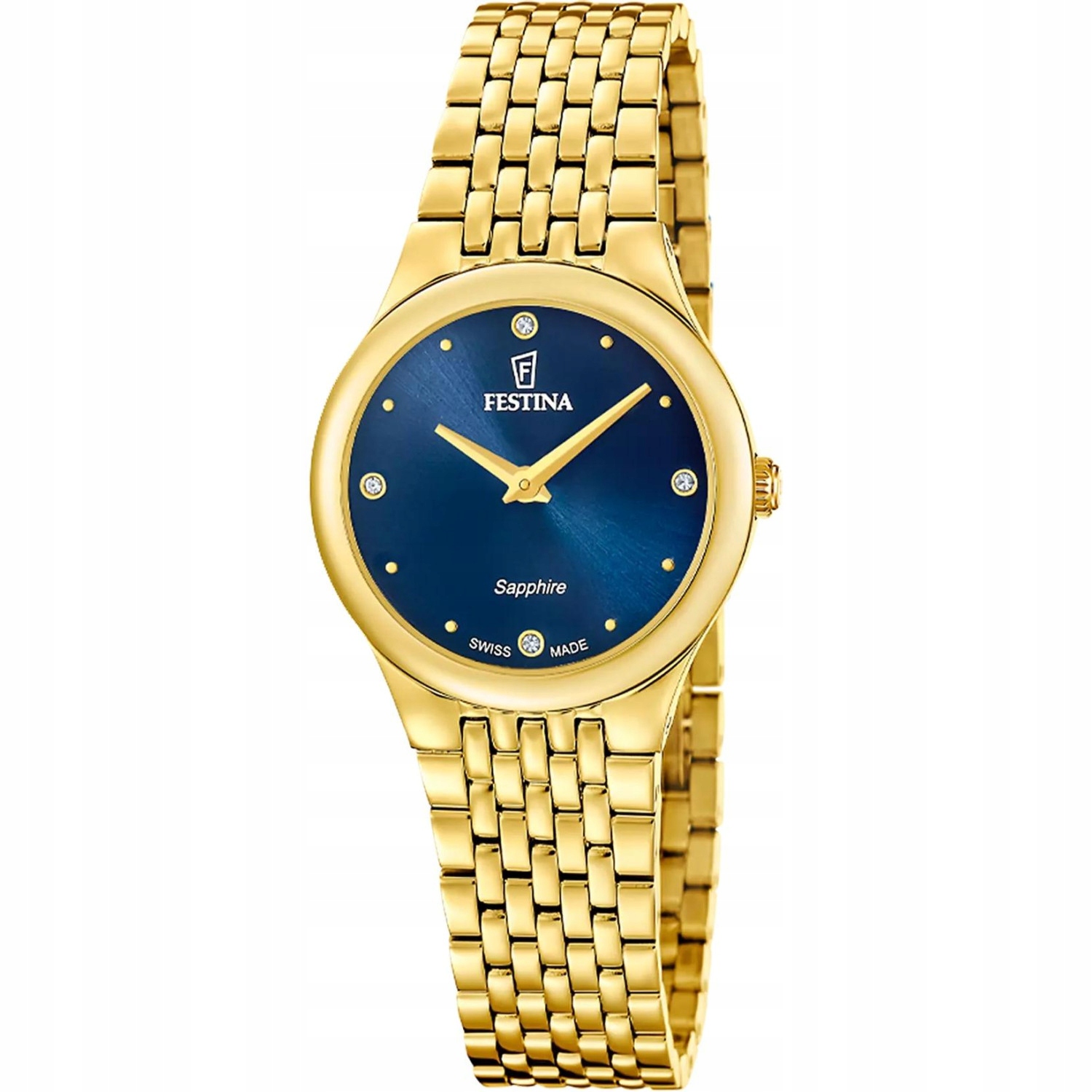 Dámské hodinky Festina F20098-3 Zirkony zlaté