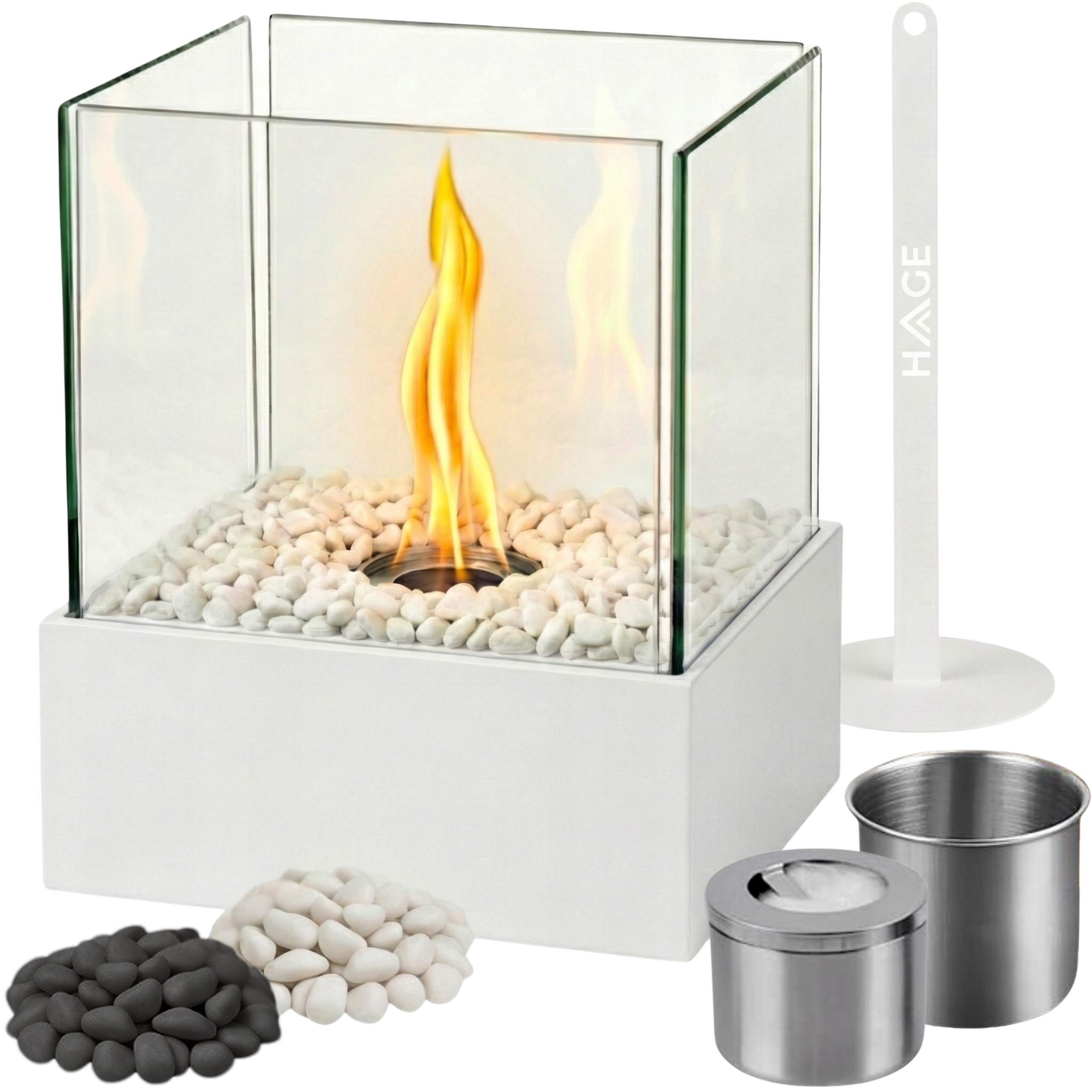 Biokrb Volně Stojící Bílý Bez Kouře Pro Dům Zahradu Terasu Bio Krb