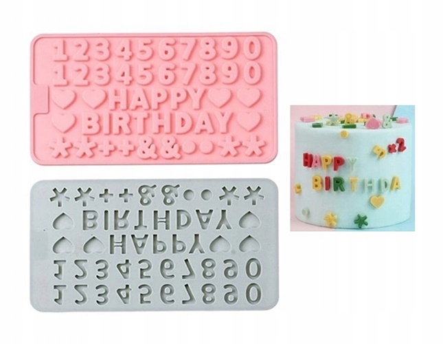 

Forma Silikonowa Litery Cyfry Do Czekolady Lukru