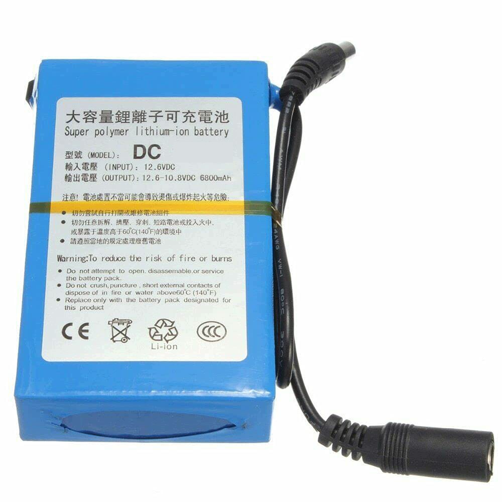 Akumulátor Baterie Lithiová 12,6V 6800MAH S Adaptérem, Vysoká Kapacita
