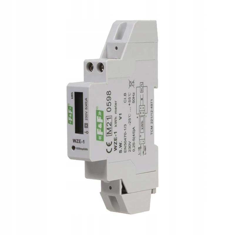 

Licznik Energii 1-FAZOWY 45A MID WZE-1 F&f