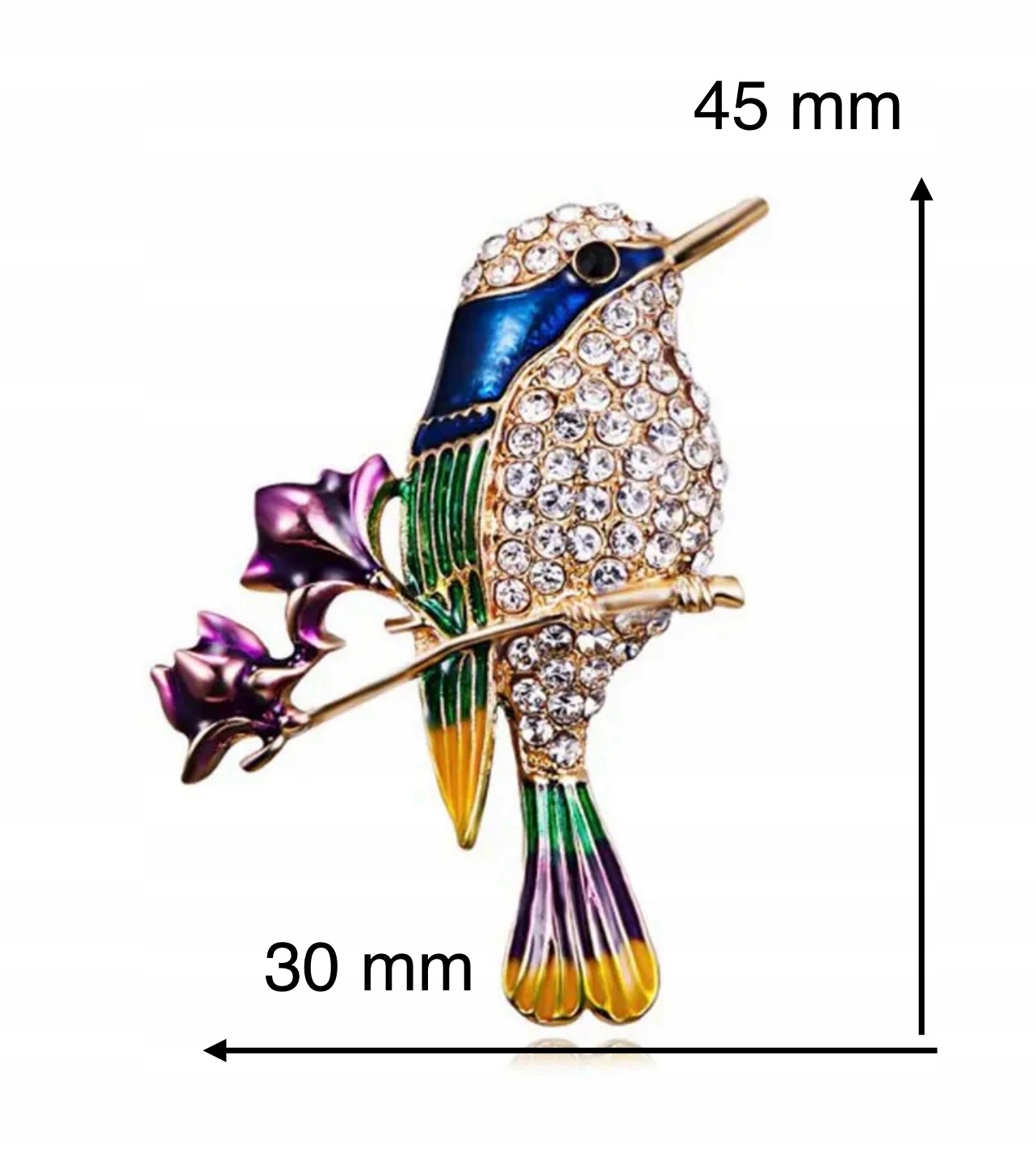 Broszka - ptak ptaszek na gałązce Marka Inna marka