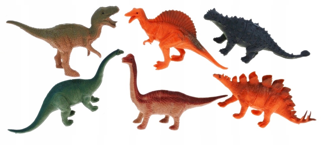 

Zestaw Figurek Dinozaurów 6szt Dinozaury 14-18 cm