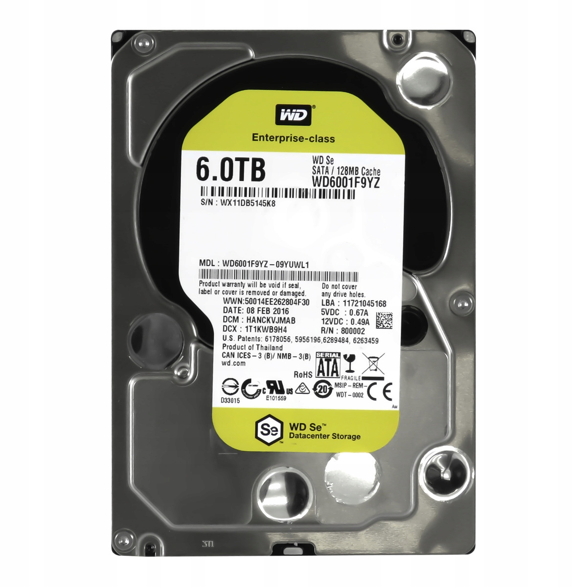 Wd Se 6TB 7,2K 128MB Sata III 3,5'' WD6001F9YZ