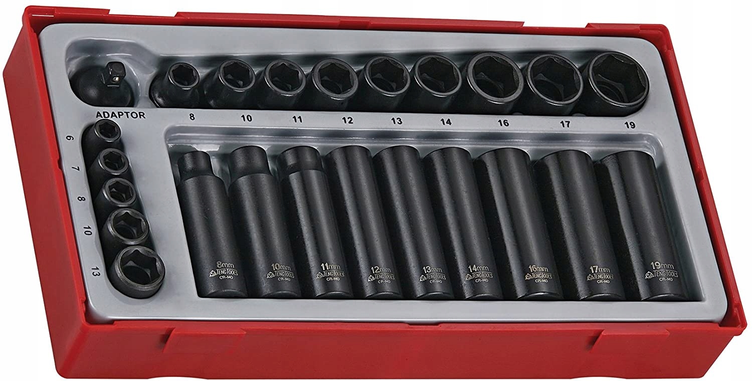 Sada 24 úderových nástavcov s uchopením 14" a 3/8" Teng Tools TT9024