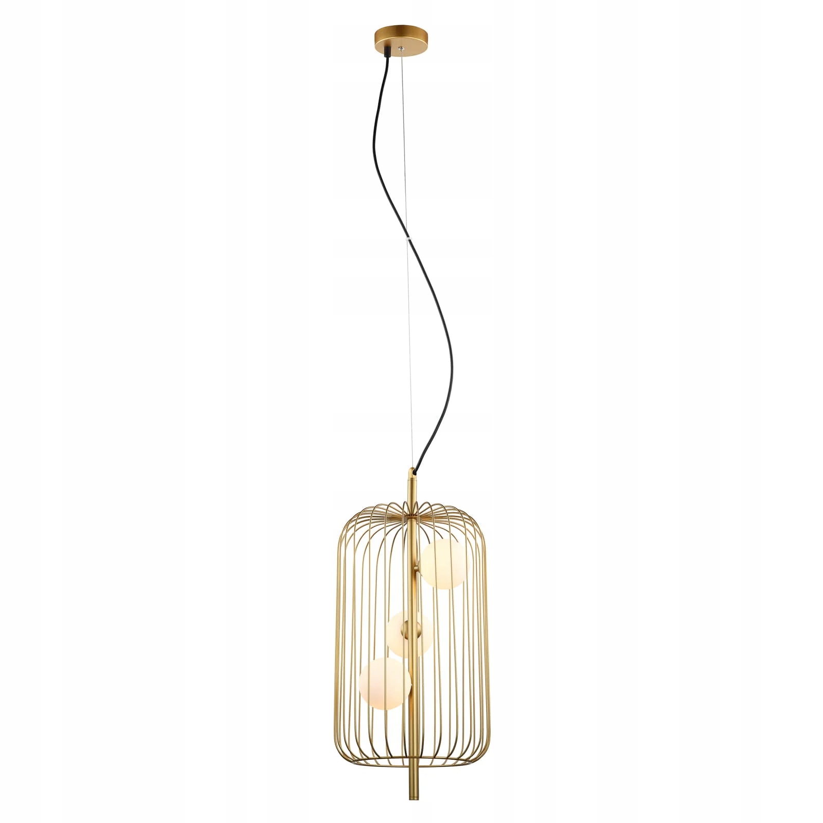 Závesná lampa zlatá, biela, elegantná, do spálne, 3 body Italux