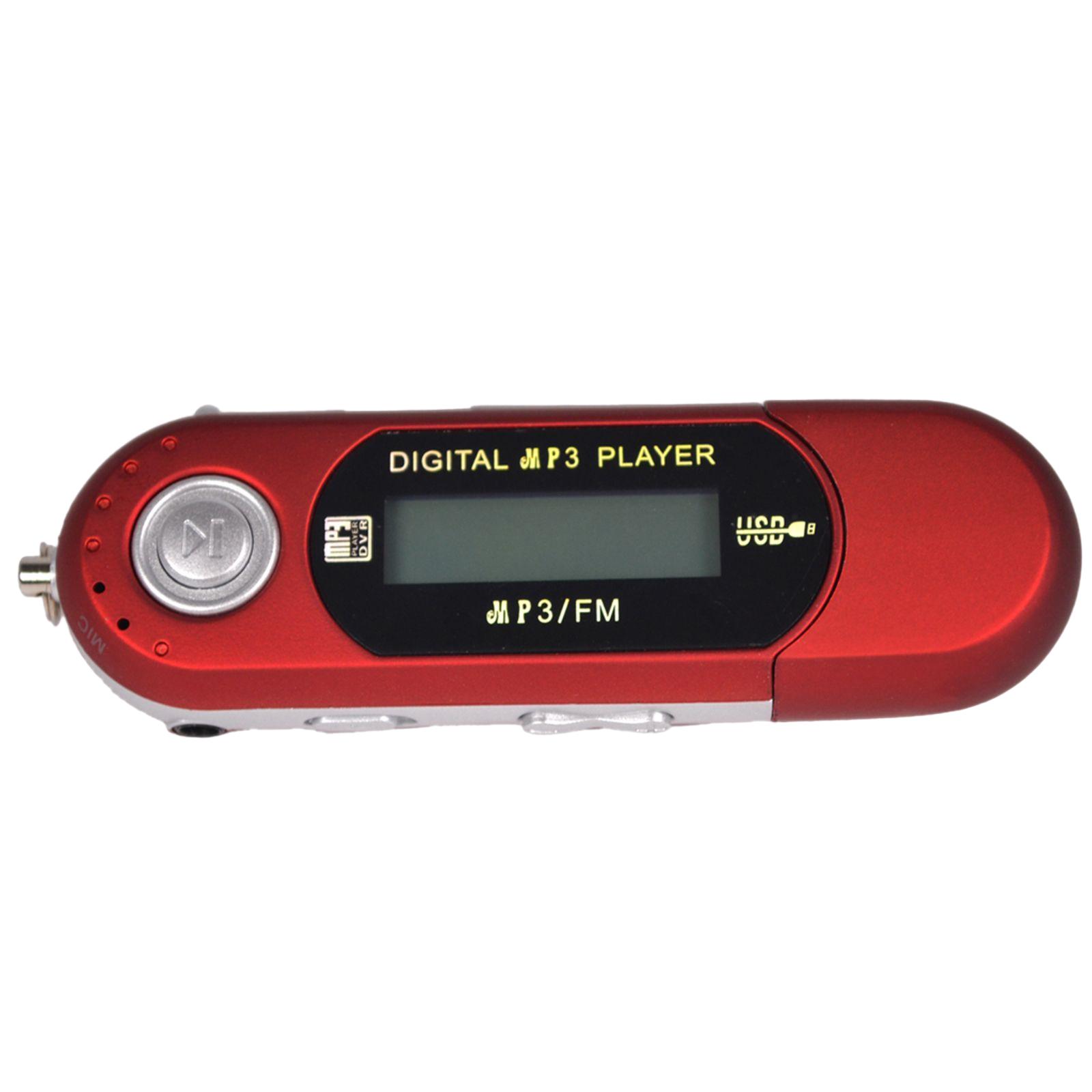 Odtwarzacz USB 2.0 MP3 MP4 Media Music Rideo z radiem FM 8 GB czerwony