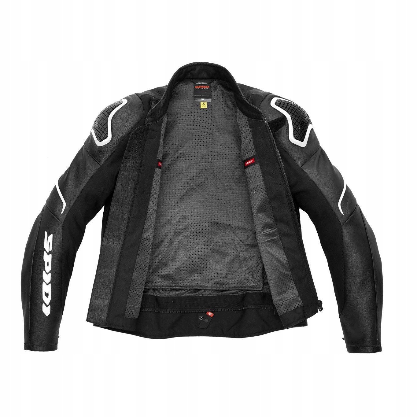 Kurtka SPIDI EVORIDER 2 BLACK/WHITE biały GRATISY Materiał skóra