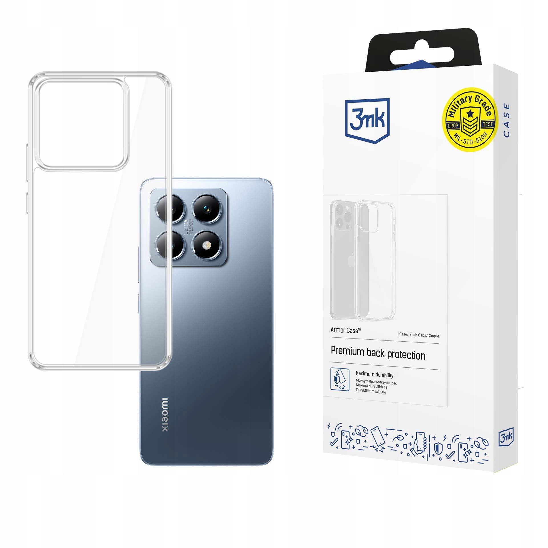 3MK Etui Armor Case Do Xiaomi 14T Ochrona Telefonu Z Antypoślizgową Powłoką