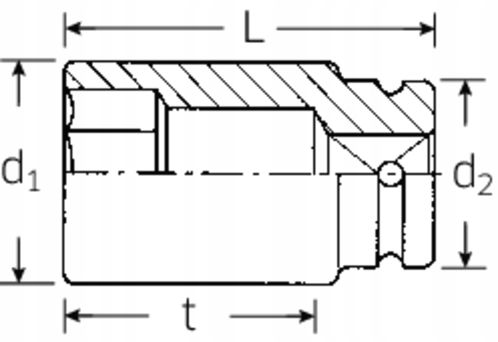 Nasadka 3/4" IMPACT 22mm, 6-kątna, krótka STAHLWILLE Marka Stahlwille