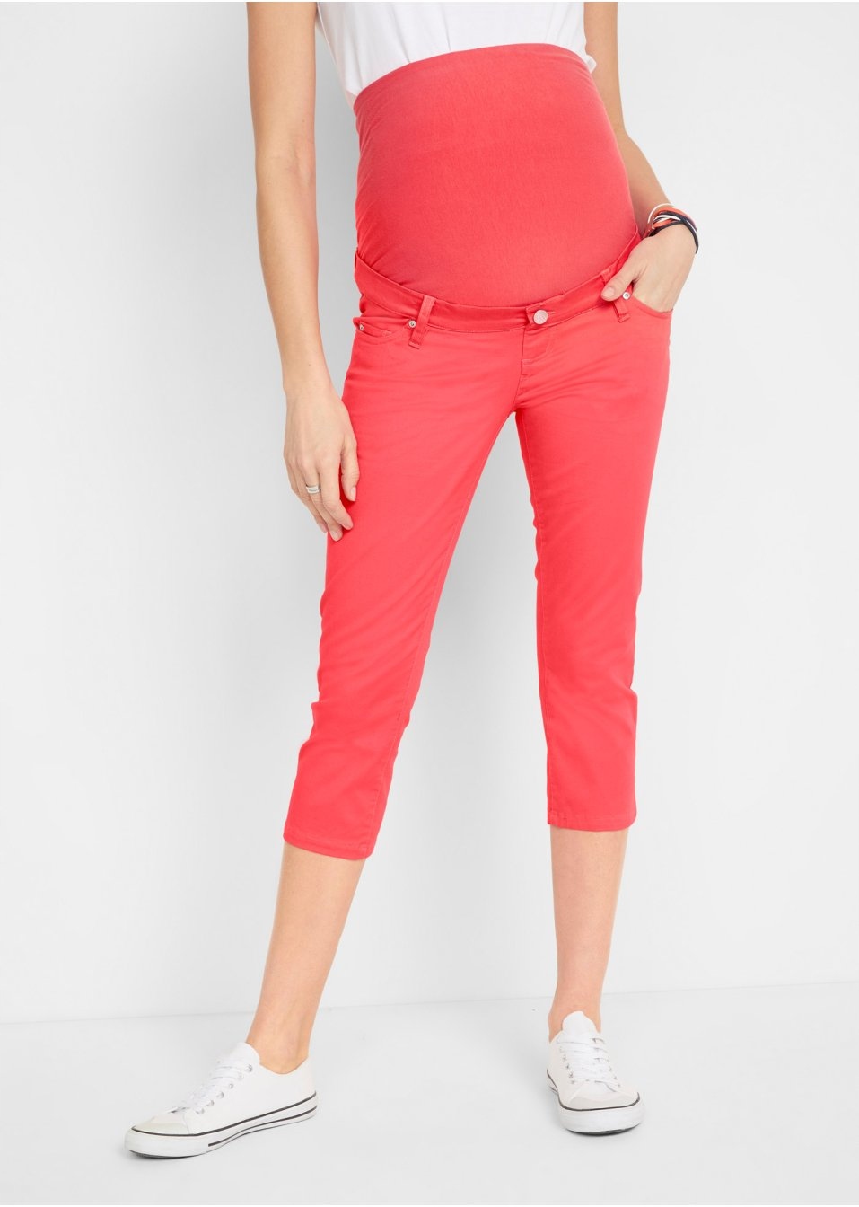 HJ64 SPODNIE CIĄŻOWE 3/4 KLASYCZNE BONPRIX 40 HOMAROWE Marka Bonprix