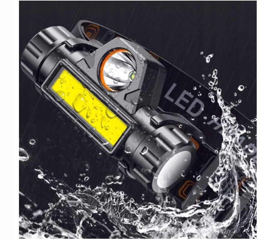 LATARKA CZOŁOWA CZOŁÓWKA LAMPKA Z MAGNESEM COB 4W1 Marka bez marki