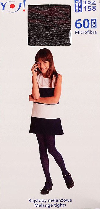 YO! RAJSTOPY MICROFIBRA MELANŻ 60DEN 128/134 X64 Marka YOCLUB