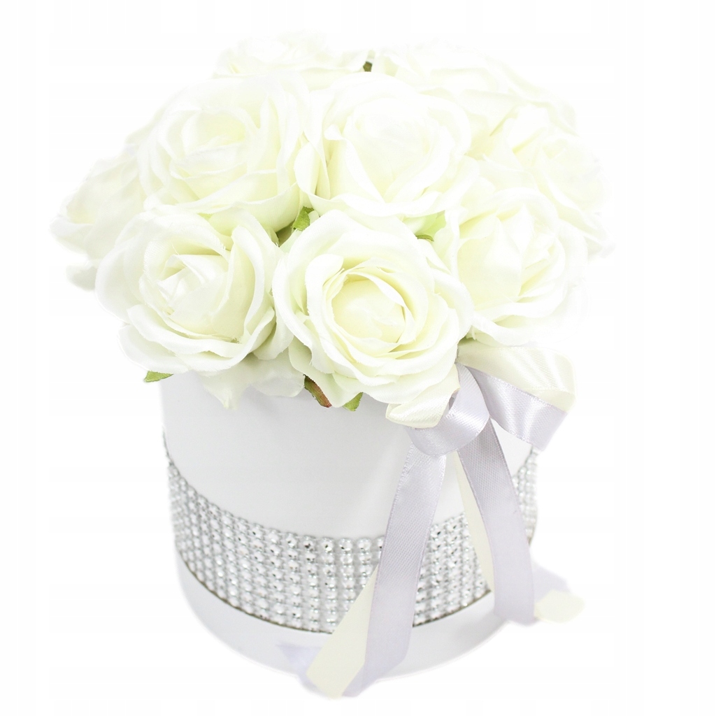 Květinová dekorace voňavá flower box Krém květinová krabička glamour