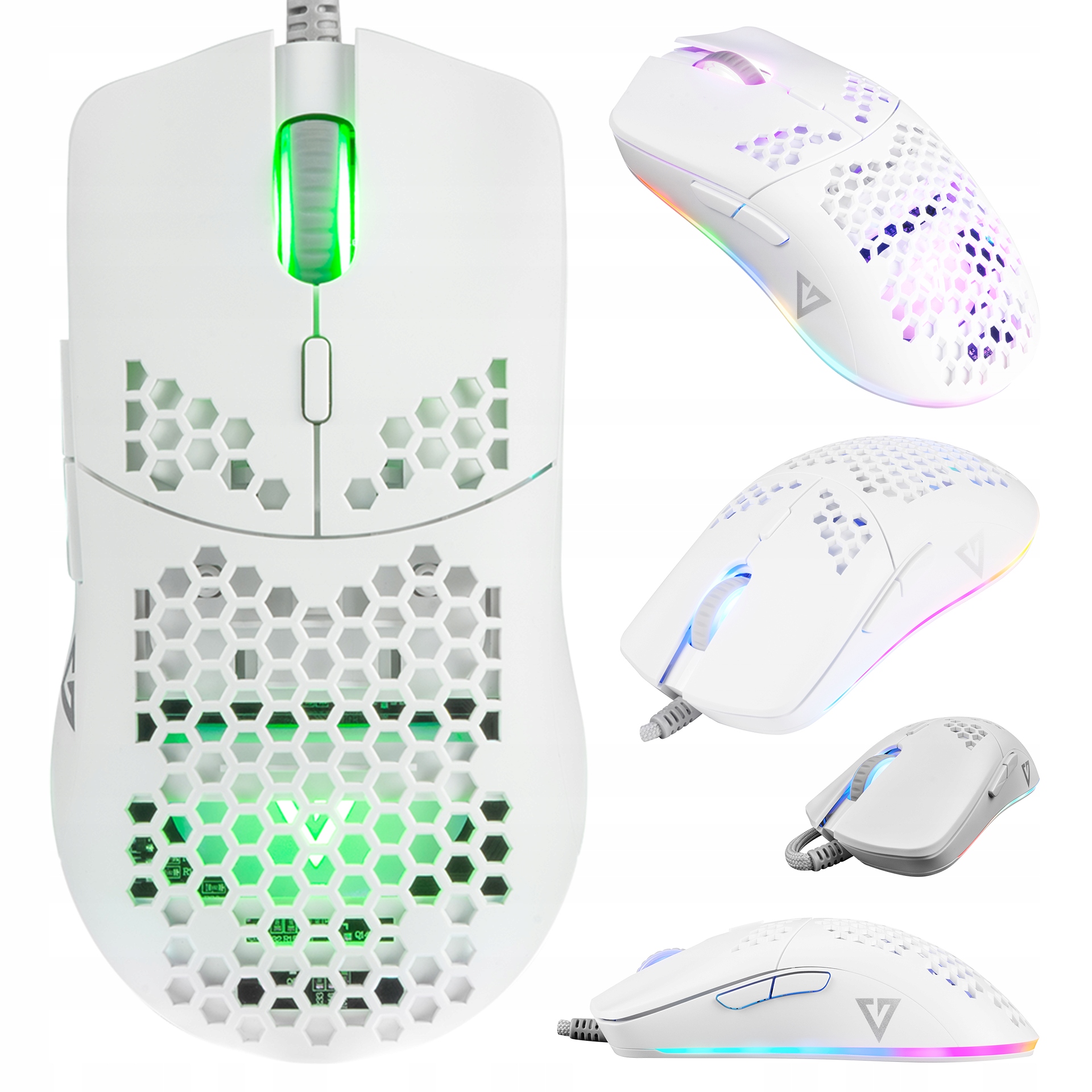 Drátová Myš Rgb Podsvícení Ultra Lehká Váha 72 g