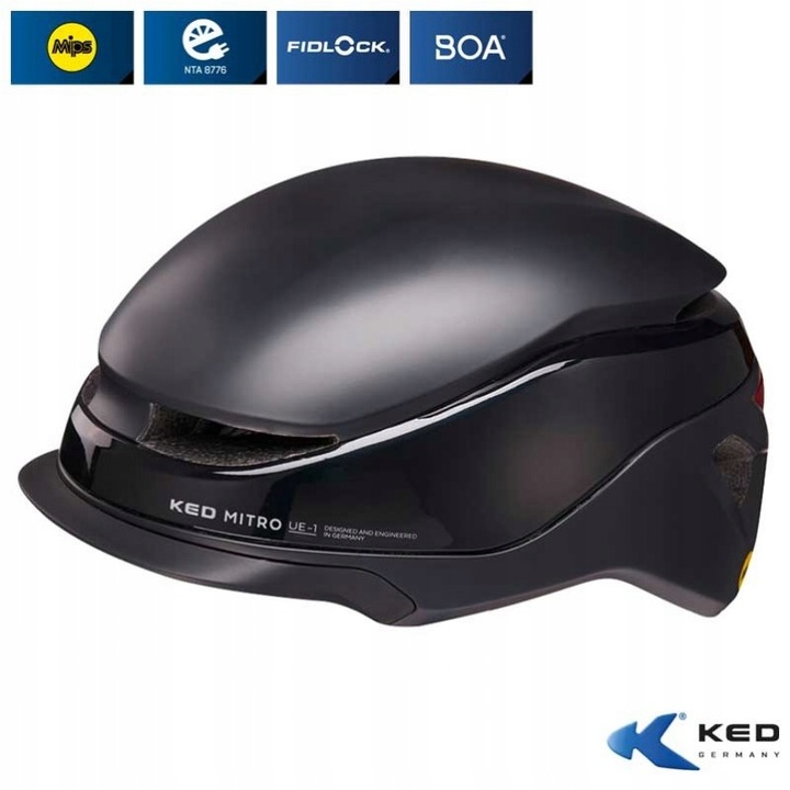 Kask rowerowy Ked Mitro UE-1 Mips Black L 58-61cm E-Bike