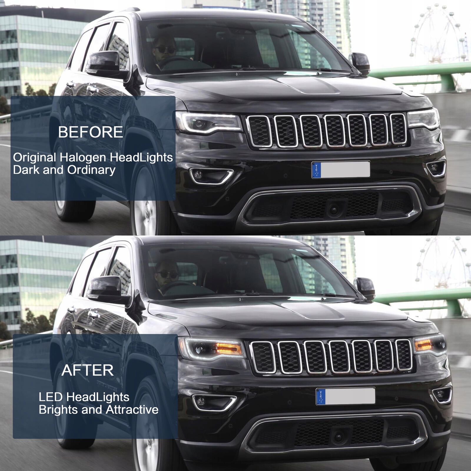 JEEP GRAND CHEROKEE WK2 2014-2021 LAMPA LAMPY FULL LED DRL VLAND KOMPLET Typ samochodu 4x4/SUV