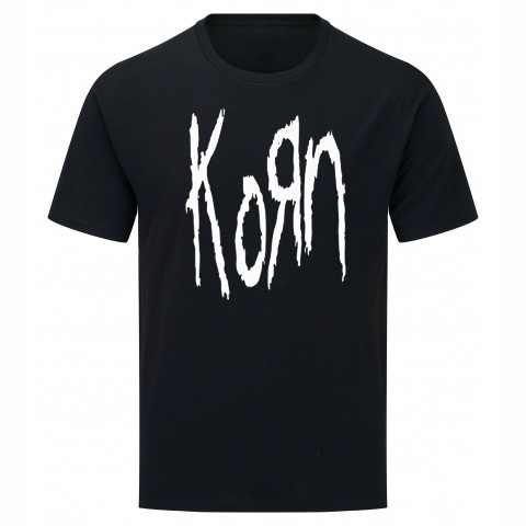 MĘSKI T-SHIRT KORN METAL HARD ROCK CZARNY ROZ L