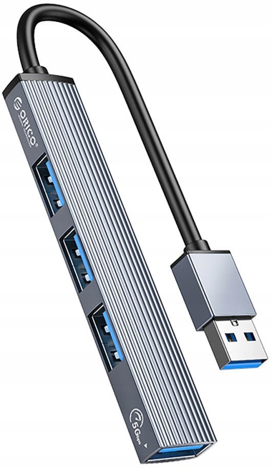 Hub Usb Orico Hub AH-A13 stacja dokująca rozdzielacz Usb-a szary Orico