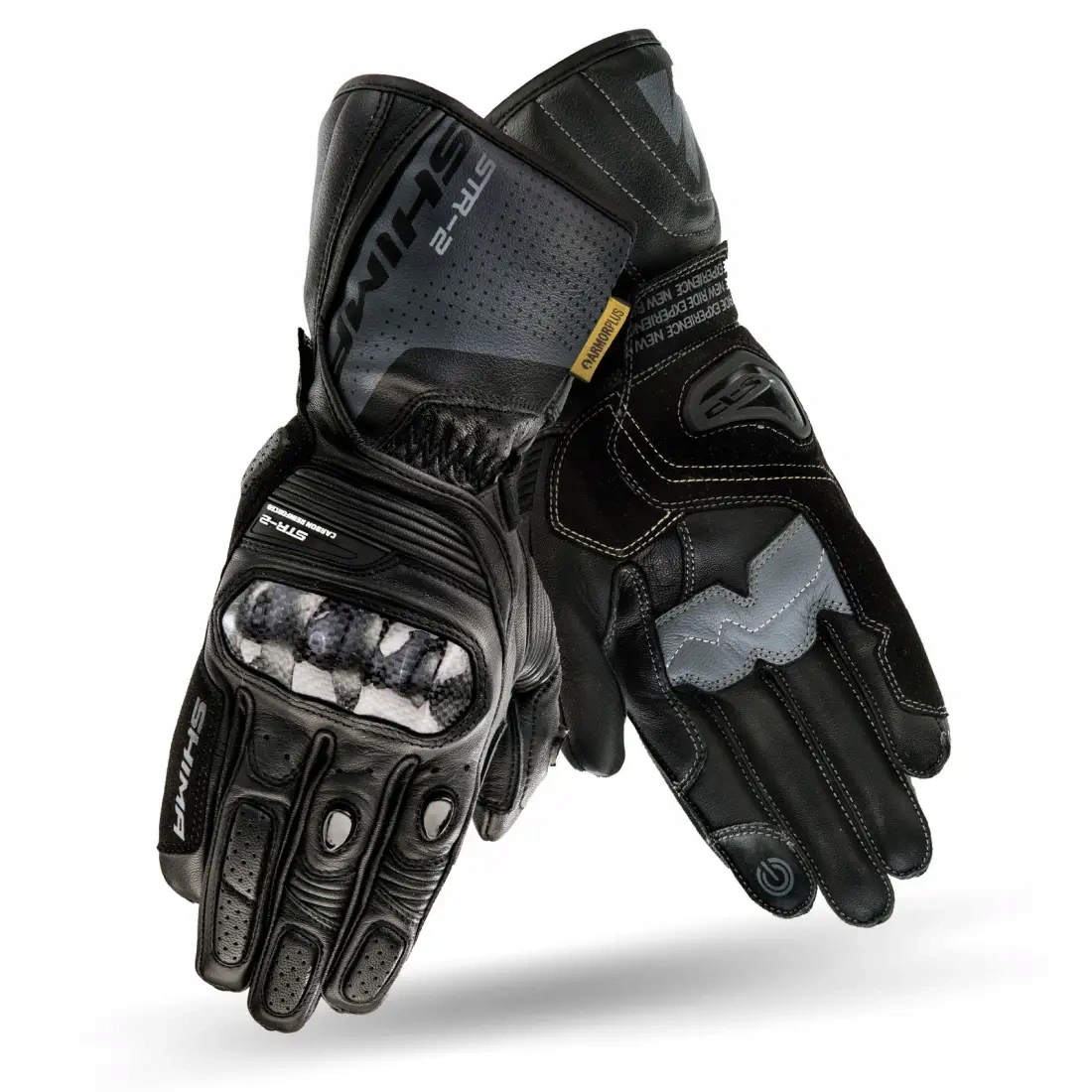 Motocyklové rukavice Shima STR-2 Gloves Black XXL