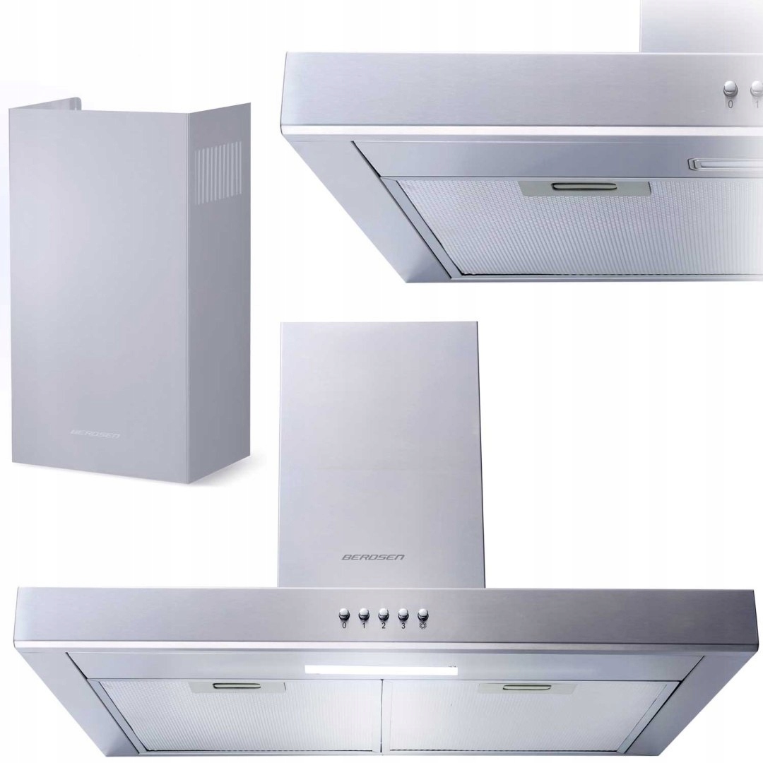 Okap kuchenny kominowy 60 cm Berdsen BE-60A-T1 Inox