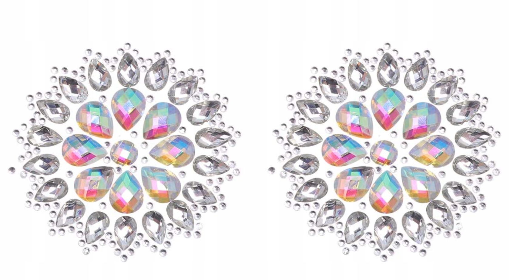 NAKLEJKI NA PIERSI KRYSZTAŁOWE DIAMENTY 8x8CM