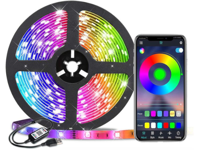 

Kolorowa Taśma Led Rgb 3M Wodoodporna WiFi Smart