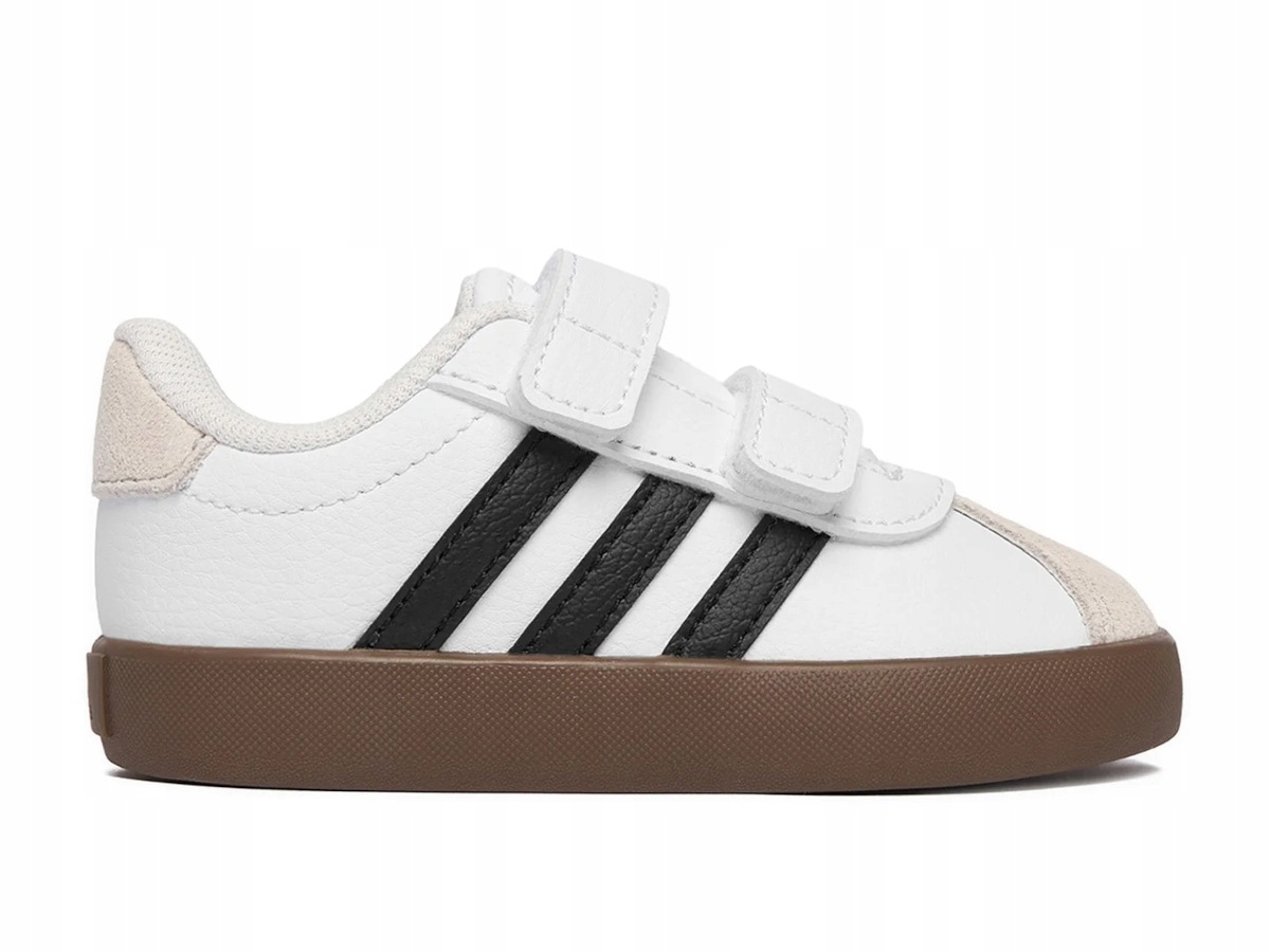 Buty dziecięce Adidas VL Court ID9157 skóra sportowe lekkie na rzepę 27