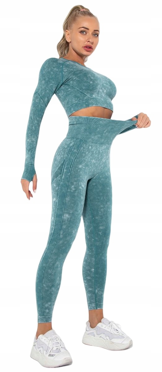 DAMSKI ZESTAW FITNESS 2-CZĘŚCIOWY JOGI JOGGING L