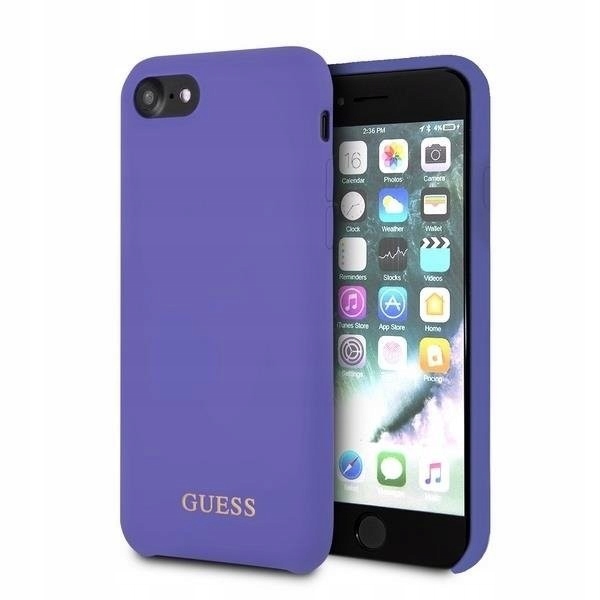 Pouzdro Guess pro iPhone 7/8/SE 2020 Silikonové Fialové