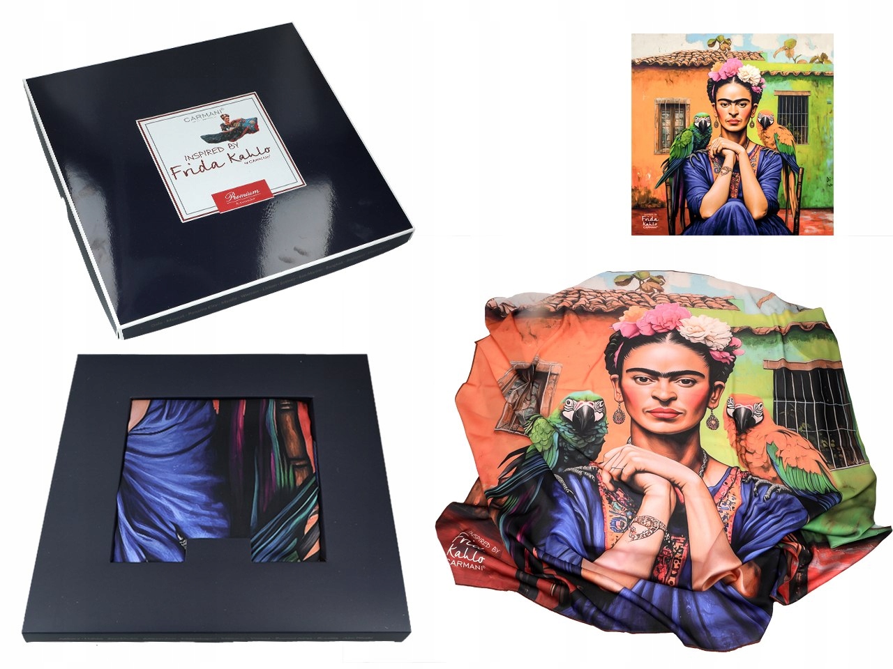Šatka Inšpirovaná maľbou F. Kahlo (carmani)