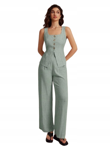 Shein Komplet Halenka Na Široká Ramínka A Kalhoty 40/42 1JA