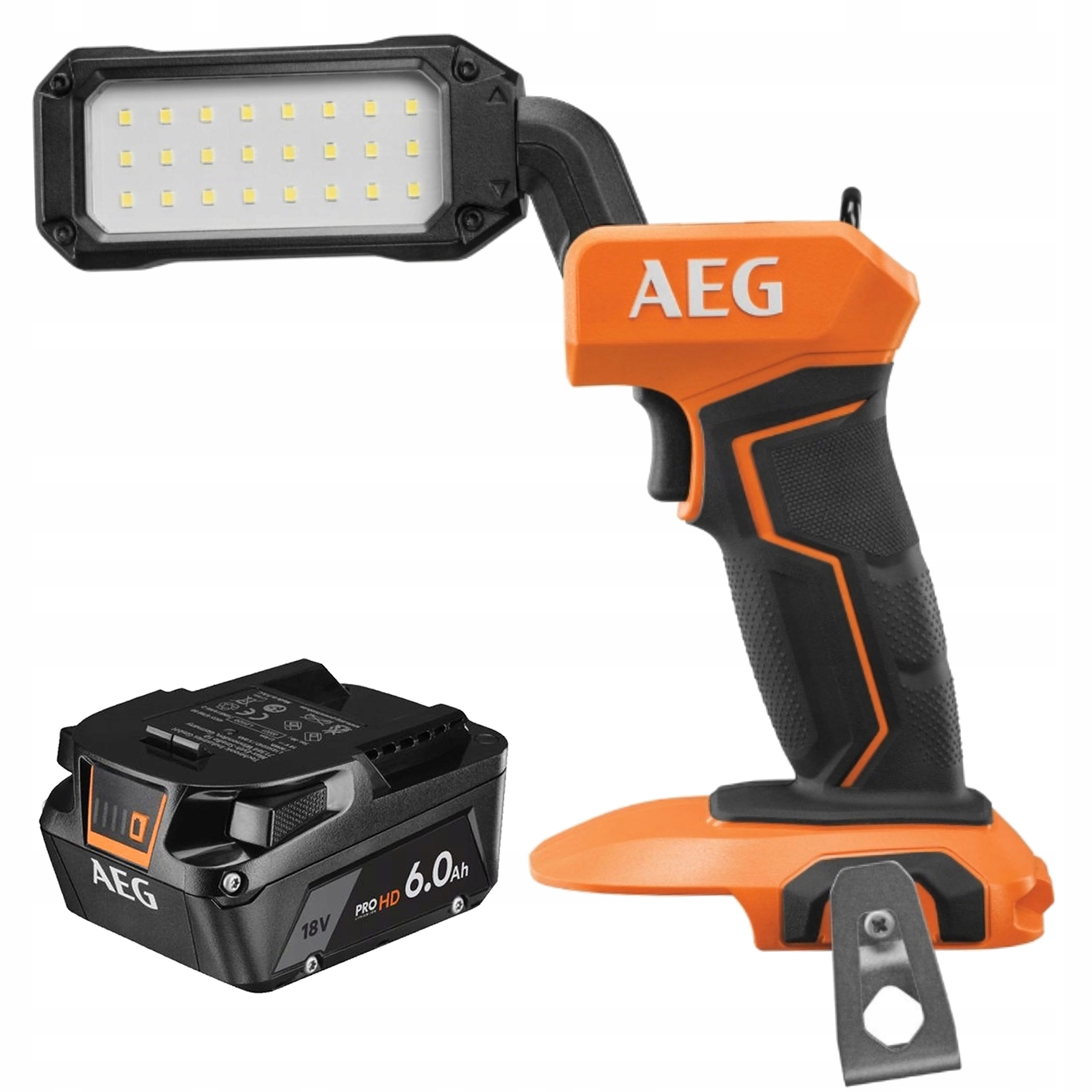 Aeg Inšpekčná lampa 18V BSL18-0+Lítium-iónová batéria 6.0Ah 18V