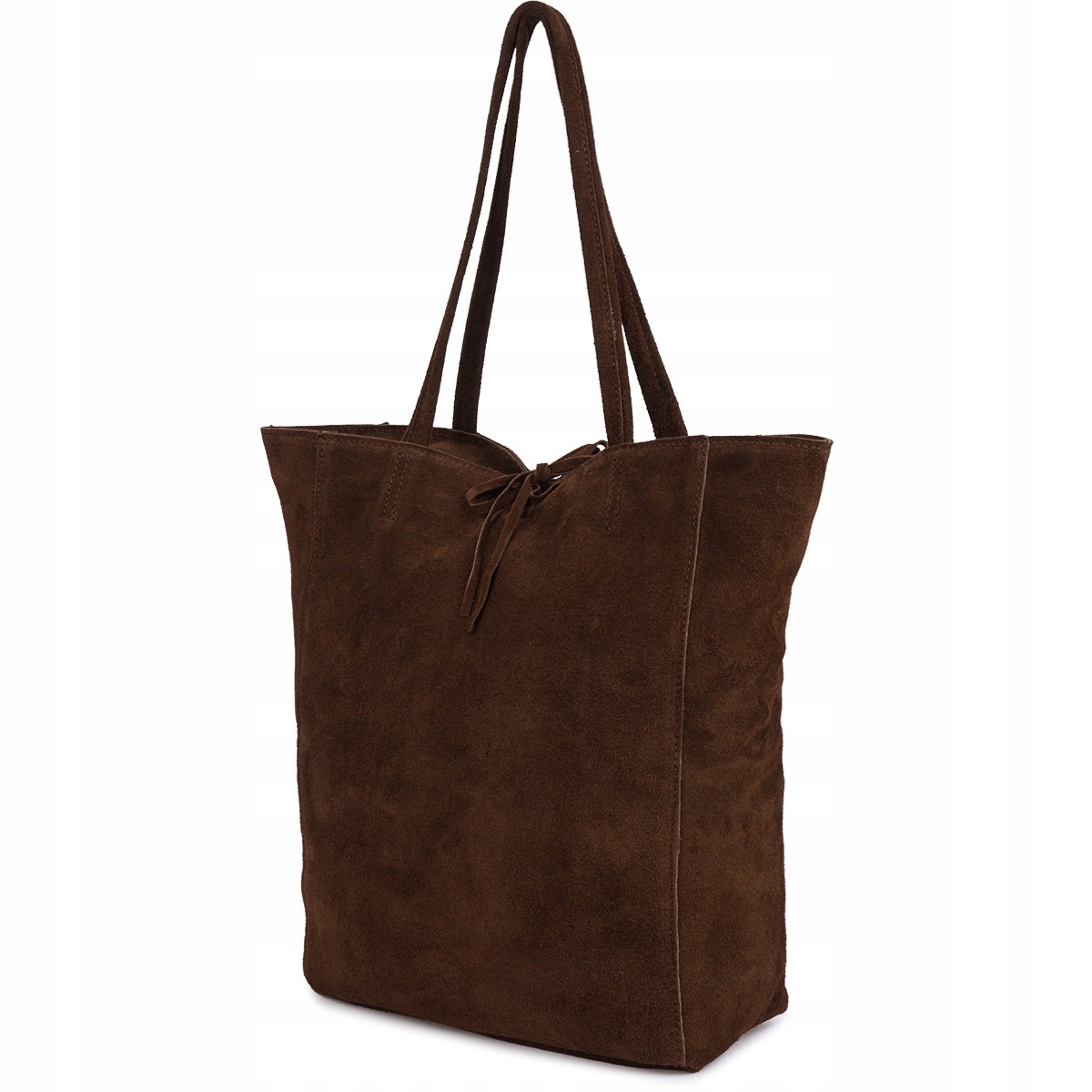 Dámská italská kožená kabelka Sáček A4 Troček čokoládová W18