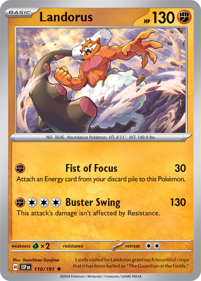 Oryginalna Karta Pokemon Landorus (ssp 110) Reverse Holo