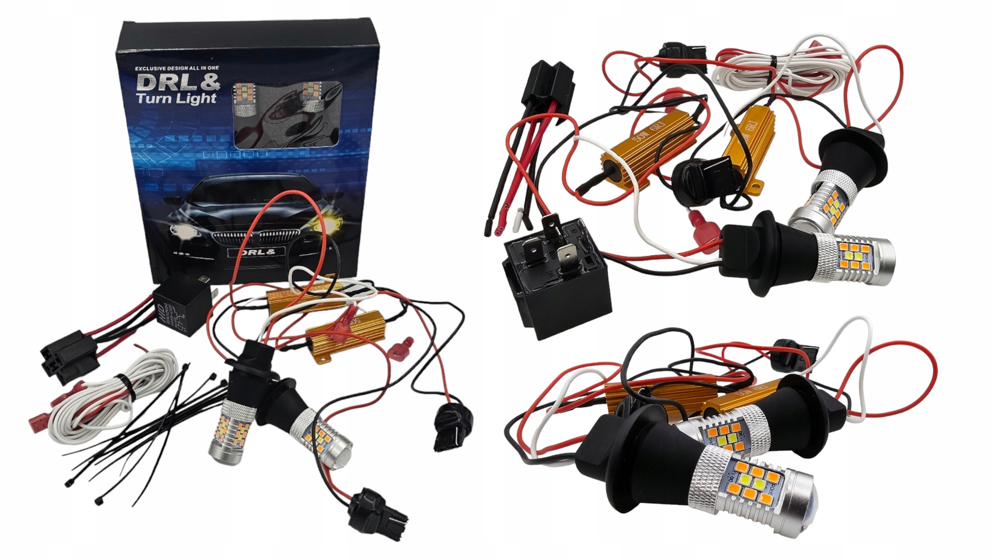 Led Drl Směrovky Denní Světla 360° 2v1 WY21W 7440 Ultra Silné