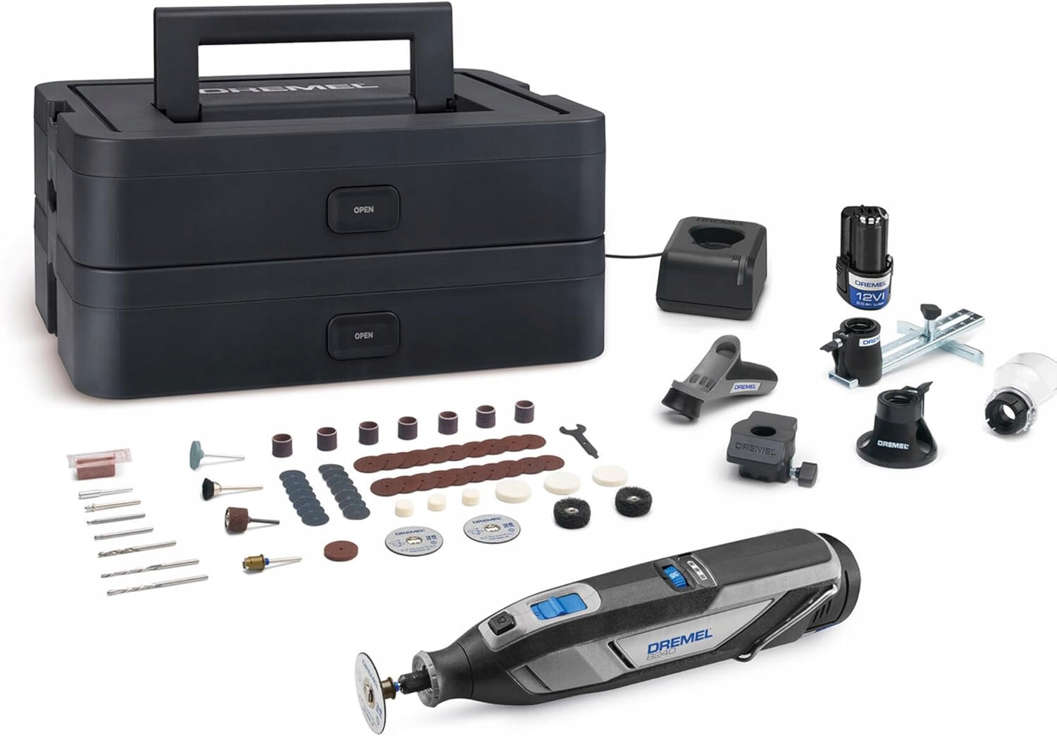 Szlifierka Wysokoobrotowa 12V Dremel 8240 5/65 Akcesoriów 2x2,0Ah