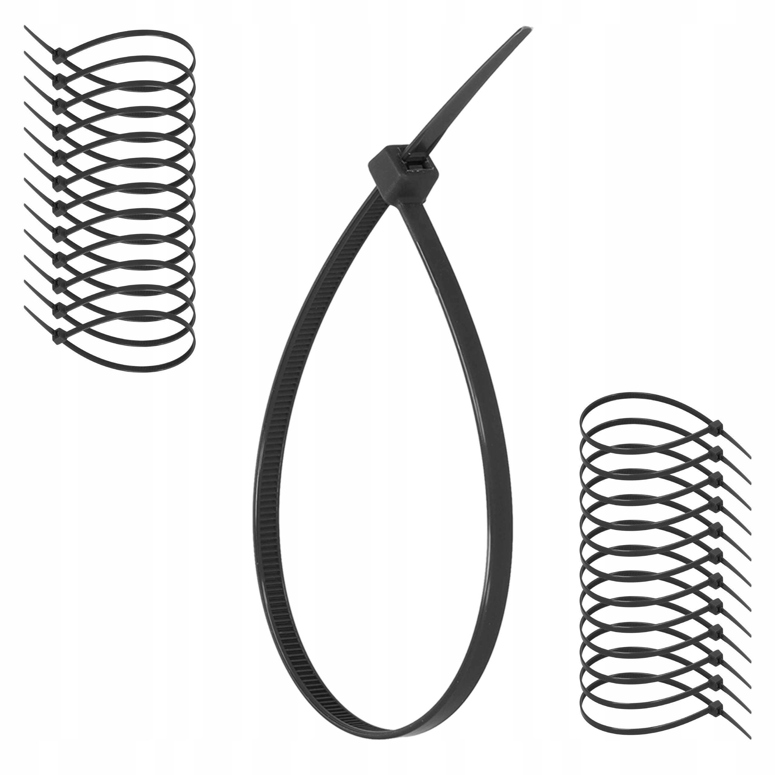 Trytytki Opaski zaciskowe kablowe Trytki Dedra czarne 25 sztuk 4,8x370mm