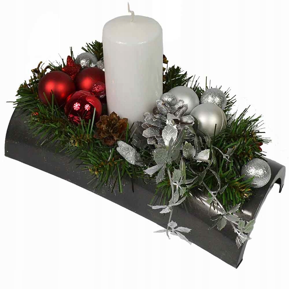 Stroik Ozdoba Dekoracja Świąteczna Święta Boże Narodzenie w Gazonie Marka inna