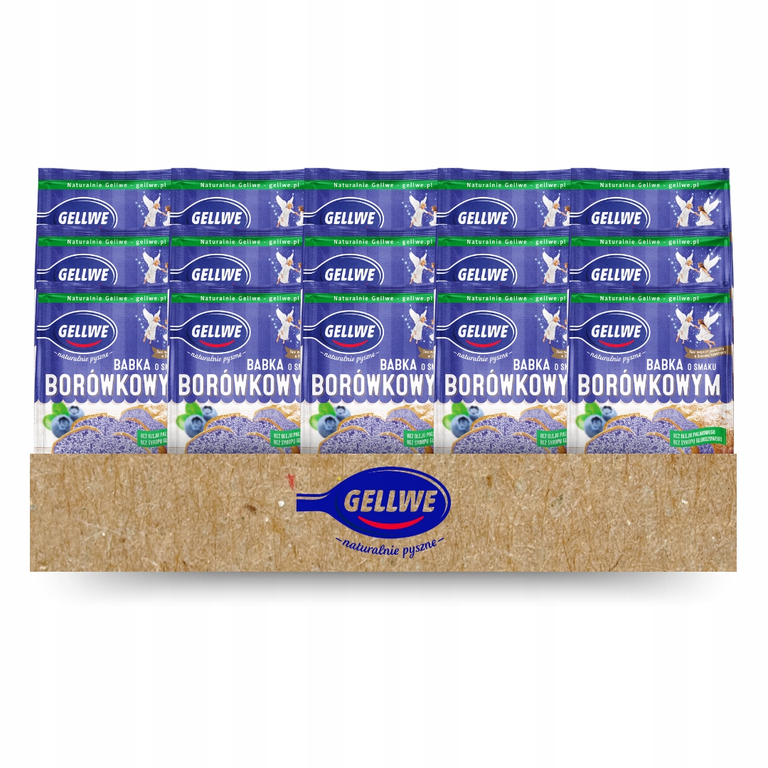 Levně Gellwe Směs na přípravu těsta bábovka s příchutí borůvky 375 g x 15 g